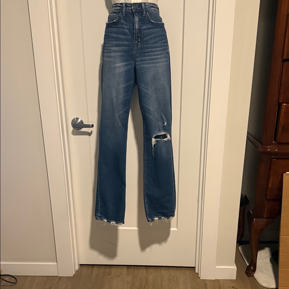 Flying Monkey High-Waisted Distressed Denim Blue Jeans size 26